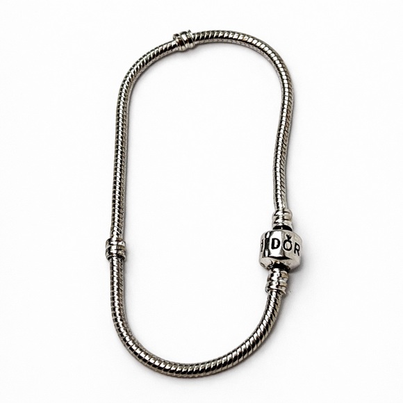 Pandora Sterling Silver Snake Chain Bracelet 8” | Classic Charm Bracelet - Picture 2 of 6